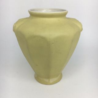 Coors Beer Colorado State Fair 1939 Vase Yellow Antique Vintage Pottery Rare 2