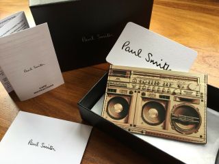 Paul Smith Vintage Ghetto Blaster Boom Box Print Card Holder