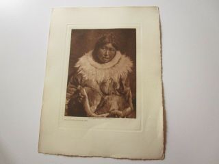 Antique Vintage Edward Curtis Photograph Hooper American Indian Photogravure
