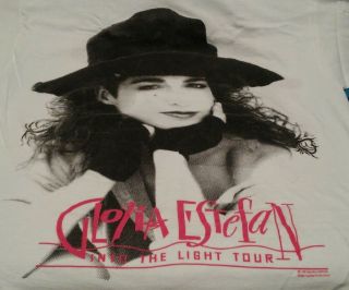Gloria Estefan 1991 Tour Into The Light T - Shirt Osfa (nm) Vintage Long Oop Rare