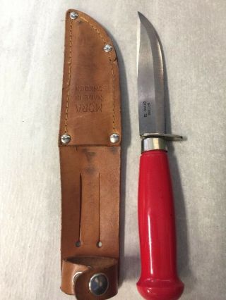 Mora “made In Sweden” El Gallo Swedish Knife W/sheath Red Handle