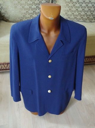 50s 60s Vintage Mens Jacket Blazer Gabardine Hollywood Size L