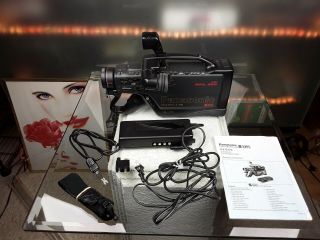 Panasonic Omnimovie Vintage Vhs Camcorder W/ Case And Accessories (needs Battery)