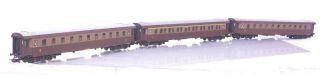 SMART VINTAGE RIVAROSSI HO - ITALIAN FS BROWN CLASS Az Bz COACHES - 3 CAR SET 4