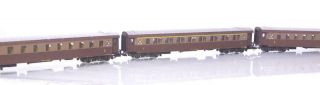 SMART VINTAGE RIVAROSSI HO - ITALIAN FS BROWN CLASS Az Bz COACHES - 3 CAR SET 5