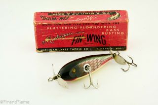 Vintage Michigan Fin Wing Antique Fishing Lure Df33