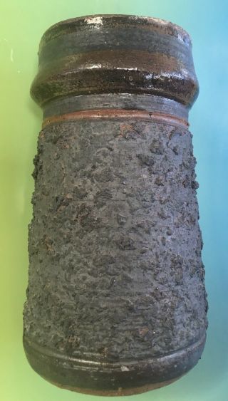 Vintage Stoneware Studio Pottery Vase Mid Century Signed Dixon Antique? 2