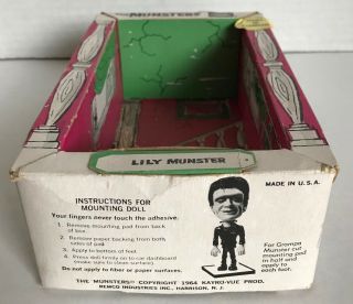 RARE 1964 MUNSTERS Lily Munster TV Remco Doll Figure BOX ONLY - Great Graphics 2