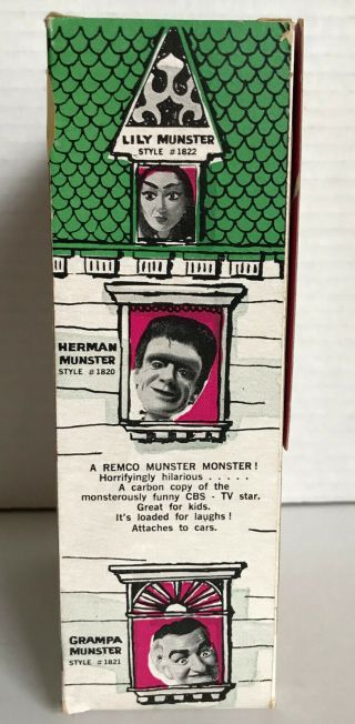 RARE 1964 MUNSTERS Lily Munster TV Remco Doll Figure BOX ONLY - Great Graphics 4