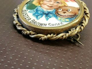 Vintage Celluloid Buster Brown Shoe Pin 2