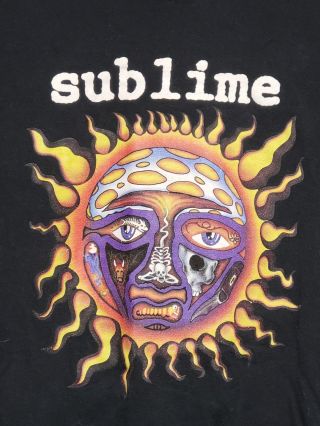 Vintage Rare 90s Sublime 2 Sided Skunk Records Long Beach T Shirt Size XL 3