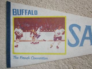 Vintage Rare Buffalo Sabres The French Connection Photo Pennant Nhl The Aud N Y