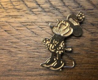 Vintage Disney 14k Yellow Gold Minnie Mouse Brooch Pin