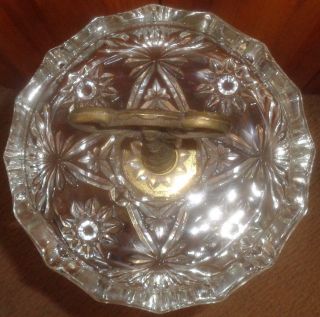 Vintage Art Deco Glass Pedestal Smoking Stand with tear drops 2