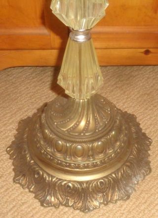 Vintage Art Deco Glass Pedestal Smoking Stand with tear drops 4
