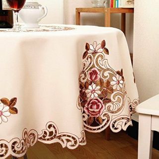 Modern American Country Style Vintage Handmade Table Cloth Round Table Cloth 2