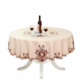 Modern American Country Style Vintage Handmade Table Cloth Round Table Cloth 4