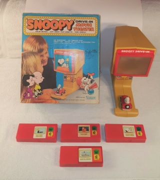 Vintage Snoopy Drive In Movie Theater Kenner And 4 Movies