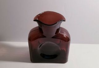 Blenko Water Bottle Chestnut vintage color ran 1 year only 1965 2