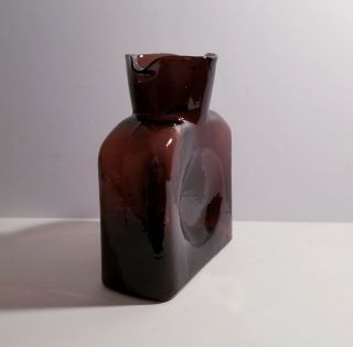 Blenko Water Bottle Chestnut vintage color ran 1 year only 1965 4