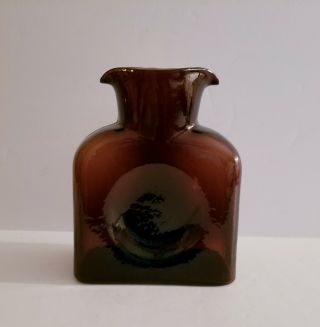 Blenko Water Bottle Chestnut vintage color ran 1 year only 1965 6