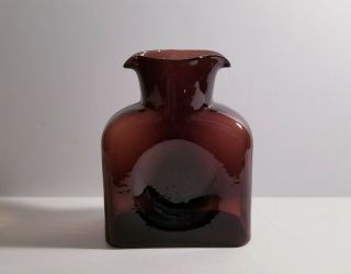Blenko Water Bottle Chestnut vintage color ran 1 year only 1965 7