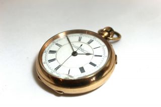 Vintage Lancashire Watch Co Ltd Gold Plated Centre Second Pocket Watch Large 2