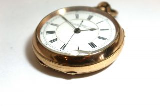 Vintage Lancashire Watch Co Ltd Gold Plated Centre Second Pocket Watch Large 3