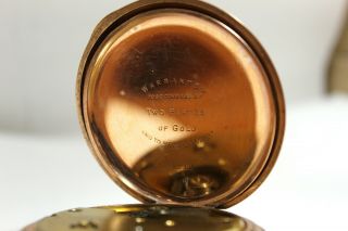 Vintage Lancashire Watch Co Ltd Gold Plated Centre Second Pocket Watch Large 7
