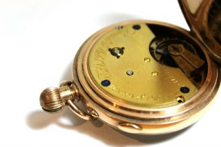 Vintage Lancashire Watch Co Ltd Gold Plated Centre Second Pocket Watch Large 8
