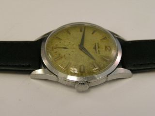 Vintage Longines Watch Cal 12.  68Z 1957 Stainless Steel Case 6666 - 9 2