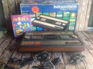 Mattel Intellivision Box Vintage Computer Video Game Console Burgertime