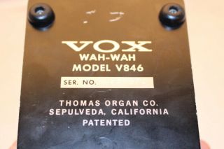 Vintage 1974 VOX V846 Wah Pedal - & 4