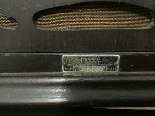 Rare Antique/Vintage Music Master VIII 6389A Wood Horn Speaker Pre 1927 Philly 3
