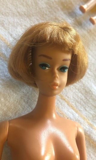 1966 Vintage American Girl Barbie Doll Red Cinnamon Long Hair
