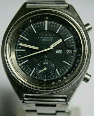 Seiko 6139 7070 Chronograph Automatic Watch Tachymeter Vintage Rare