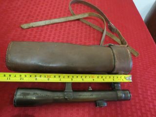 Vintage Military Rifle Scope And Case