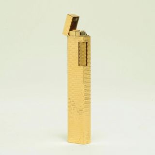 Vintage Dunhill Gold Plated Long Boy Rollagas Diamond Point Lighter