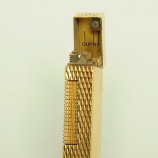 VINTAGE DUNHILL GOLD PLATED LONG BOY ROLLAGAS DIAMOND POINT LIGHTER 7