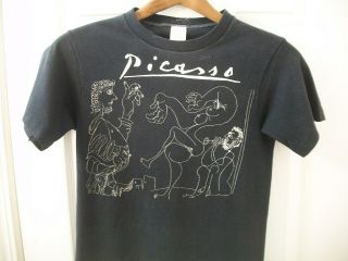 Vintage Pablo Picasso T Shirt Xs Fine Art Nude Print Museum Graphic Tee Ched Vtg