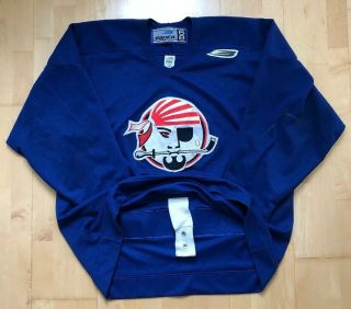 Vintage Bauer Ahl Portland Pirates Mens Hockey Jersey With Fight Strap