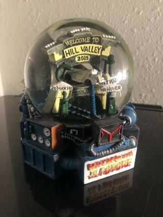 Back To The Future Hill Valley Snowglobe Rare Mag