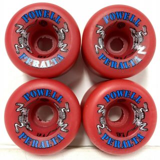 NOS Powell Peralta Two - Rats Set Bones Wheels 60mm Red OLD STOCK 1987 Vintage 3