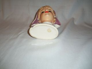 Vintage 1950 ' s Ceramic Lady Head Vase RUBENS 4137 - 6.  75 