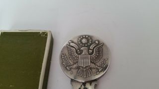 Christofle Vintage US Eagle Letter Opener Silver Plated with Box 2