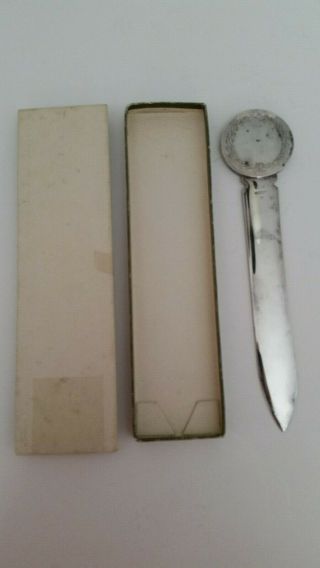 Christofle Vintage US Eagle Letter Opener Silver Plated with Box 3
