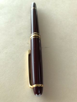 Montblanc Meisterstuck Classique Ballpoint Pen Bugundy Vintage Gold Trim