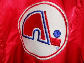 Vintage QUEBEC NORDIQUES NHL Hockey WINTER JACKET LARGE STARTER RARE RED 2