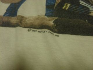 Motley Crue shirt from 1987 skid row guns n roses iron maiden metallica 2