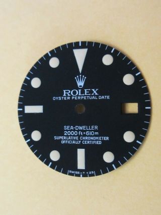 Vintage Rolex 1665 Sea - Dweller Matte Black Refinished Dial
